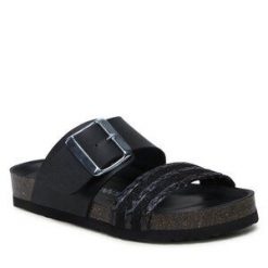 Klapki Dr. Brinkmann. Czarne klapki Dr. Brinkmann, bez wzorów, bez obcasa. Za 259.99 zł.