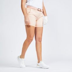 Spodenki do golfa chino damskie Inesis MW500. Czerwone spódnice INESIS, l, bez wzorów, z bawełny, sportowe, sportowe. W wyprzedaży za 69.99 zł.