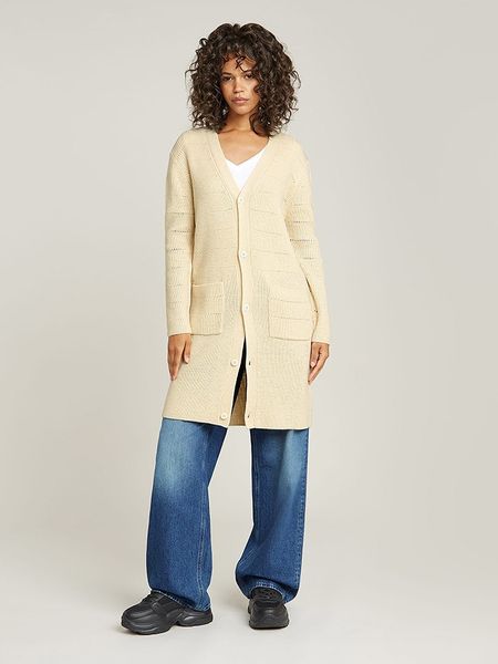 G-Star Kardigan w kolorze kremowym rozmiar: XL. Brązowe kardigany G-Star, xl, bez wzorów, z wełny. Za 160.58 zł.