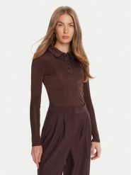 HUGO Bluzka Darosevil 50543100 Brązowy Regular Fit. Brązowe bluzki Hugo, s, bez wzorów, z wiskozy, bez kołnierzyka, bez ramiączek. Za 399.99 zł.