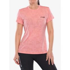 Koszulka szybkoschnąca damska Columbia Bluebird Canyon S/S Crew. Czerwone koszulki sportowe Columbia, bez wzorów, bez ramiączek. Za 140.99 zł.