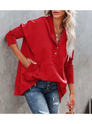 Milan Kiss Bluza w kolorze czerwonym rozmiar: M. Czerwone bluzy Milan Kiss, m, bez wzorów, z kapturem. Za 152.99 zł.