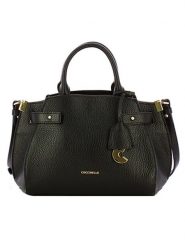 COCCINELLE Skórzana torebka w kolorze czarnym - 38 x 28 x 18 cm rozmiar: onesize. Czarne torby na ramię Coccinelle, bez wzorów, z materiału, na ramię, bez dodatków. Za 975.45 zł.