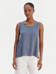 Marella Bluzka Nembi 2615161011 Granatowy Regular Fit. Niebieskie bluzki Marella, bez wzorów, z wiskozy, bez kołnierzyka, bez ramiączek. Za 479.99 zł.