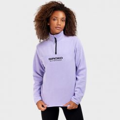 Bluza z grubego polaru do sportów zimowych damska Aurora-W. Niebieskie bluzy SIROKO, na zimę, l, bez wzorów, z polaru, bez kaptura. W wyprzedaży za 152.00 zł.