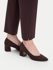 Lasocki Półbuty CEO-HMS3022-4 Brązowy. Brązowe czółenka Lasocki, bez wzorów, ze skóry, bez obcasa, na obcasie, bez zapięcia. Za 249.99 zł.
