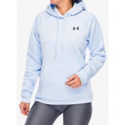 Bluza z kapturem damska Under Armour Armour Fleece Hoodie. Niebieskie bluzy Under Armour, l, bez wzorów, z kapturem. Za 203.99 zł.