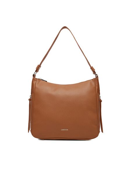 Lasocki Torebka C-LSK-X-006-08 Brązowy. Brązowe torebki klasyczne Lasocki, bez wzorów, z materiału, bez dodatków. Za 189.99 zł.