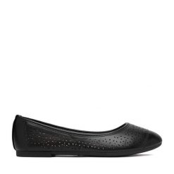 Baleriny JENNY. Czarne baleriny Jenny, bez wzorów, bez obcasa. Za 59.99 zł.