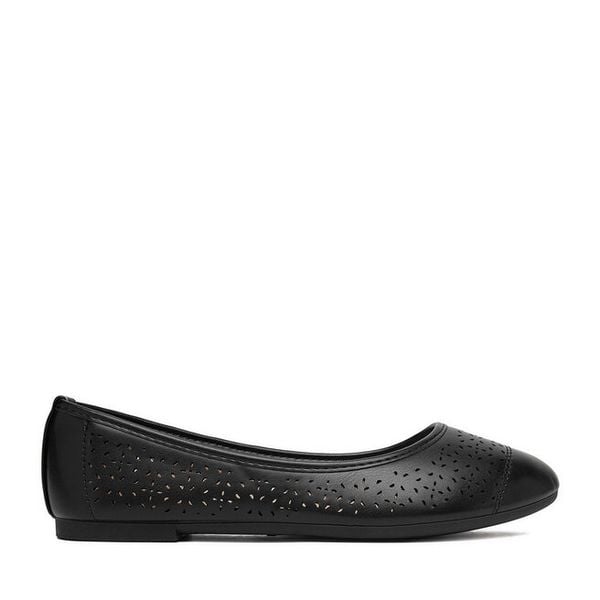 Baleriny JENNY. Czarne baleriny Jenny, bez wzorów, bez obcasa. Za 59.99 zł.