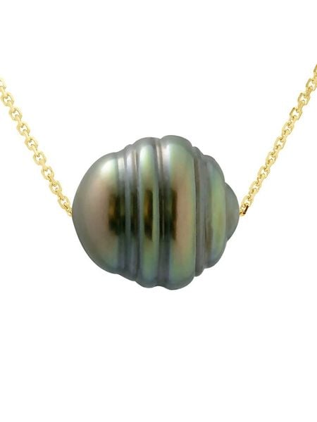 ATELIERS SAINT GERMAIN Złoty naszyjnik z perłą Tahiti - dł. 42 cm rozmiar: onesize. Zielone naszyjniki ATELIERS SAINT GERMAIN, z perłą, złote. Za 600.45 zł.