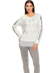 Heine Koszulka w kolorze kremowym rozmiar: 34. Brązowe bluzki Heine, bez wzorów, bez kołnierzyka, bez ramiączek. Za 43.99 zł.