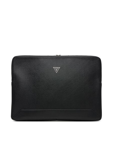 Guess Torba na laptopa HMMISA P5316 Czarny. Czarne torby na laptopa Guess, z aplikacjami, ze skóry, bez dodatków. Za 189.99 zł.