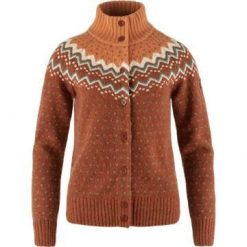 Bluza wełniana damska Fjallraven Ovik Knit Cardigan. Brązowe bluzy sportowe Fjällräven, m, bez wzorów, z wełny, bez kaptura. Za 723.99 zł.
