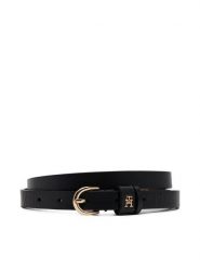 Tommy Hilfiger Pasek Damski Essential Effortless 1.5 AW0AW17246 Czarny. Czarne paski TOMMY HILFIGER, bez wzorów, ze skóry. Za 169.99 zł.
