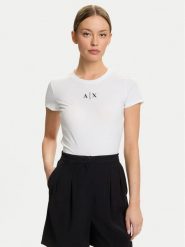 Armani Exchange T-Shirt XW001382 AF16294 U0002 Biały Slim Fit. Białe t-shirty Armani Exchange, l, bez wzorów, z bawełny, bez kołnierzyka, bez ramiączek. Za 269.99 zł.