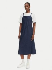 Calvin Klein Jeans Sukienka jeansowa LV047F747G Czarny A-Line Fit. Czarne sukienki Calvin Klein Jeans, xl, bez wzorów, z bawełny, bez kołnierzyka, bez ramiączek. Za 529.99 zł.