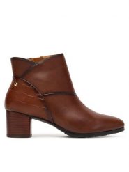 Pikolinos Botki W1Z-8575C1 Brązowy. Brązowe botki Pikolinos, bez wzorów, ze skóry, bez obcasa, na słupku, bez zapięcia. Za 729.99 zł.