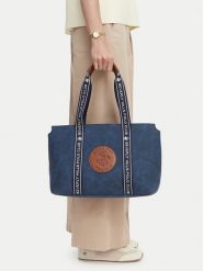 Beverly Hills Polo Club Torebka CWBEO-BHPC-L-007-10 Granatowy. Niebieskie shopper Beverly Hills Polo Club, bez wzorów, ze skóry, bez dodatków. Za 179.99 zł.