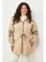 Curvy Lady Parka w kolorze beżowym rozmiar: 44/46. Brązowe parki Curvy Lady, klasyczne, bez kaptura. Za 108.99 zł.