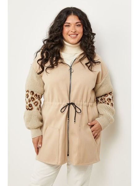 Curvy Lady Parka w kolorze beżowym rozmiar: 44/46. Brązowe parki Curvy Lady, klasyczne, bez kaptura. Za 104.95 zł.