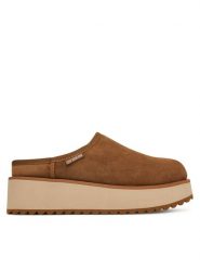 LOVE MOSCHINO Klapki JA10046L1PJAW210 Brązowy. Brązowe klapki Love Moschino, bez wzorów, ze skóry, bez obcasa. Za 879.99 zł.