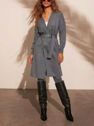 Milan Kiss Kardigan w kolorze szarym rozmiar: S. Szare kardigany Milan Kiss, s, bez wzorów, z tkaniny. Za 195.99 zł.