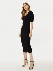 Guess Sukienka dzianinowa W5RK11 Z2V62 Czarny Bodycon Fit. Czarne sukienki Guess, xl, z aplikacjami, z dzianiny, bez kołnierzyka, bez ramiączek, bodycon. Za 359.99 zł.