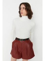 Trendyol Golf w kolorze kremowym rozmiar: L. Brązowe golfy Trendyol, l, bez wzorów, ze splotem, bez ramiączek. Za 60.95 zł.