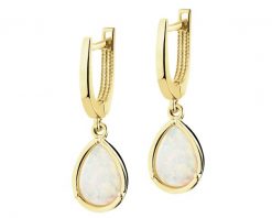 Złote kolczyki z opalitami - łezki. Żółte kolczyki Apart, złote. Za 4,119.00 zł.