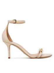 Elisabetta Franchi Sandały SA56L61E2 Écru. Sandały Elisabetta Franchi, bez wzorów, ze skóry, bez obcasa, na szpilce, bez zapięcia. Za 2,729.00 zł.