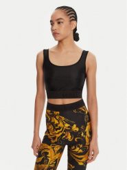 Just Cavalli Top 79PAM204 J0108 Czarny Slim Fit. Czarne topy Just Cavalli, bez wzorów, z syntetyku, bez kołnierzyka, bez ramiączek. Za 359.99 zł.