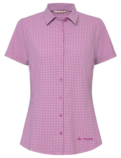 Koszula damska Seiland Shirt III. Czerwone koszule Vaude, bez wzorów, z materiału, bez kołnierzyka, bez ramiączek. Za 339.00 zł.