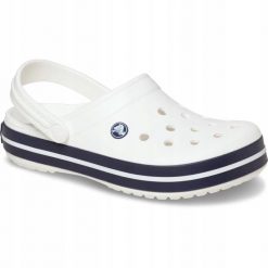 Chodaki Klapki Unisex Crocband 11016 Clog 48-49. Białe klapki Crocs, bez wzorów, z materiału, bez obcasa. Za 231.99 zł.