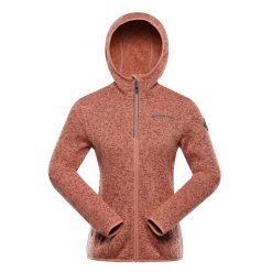 Bluza damska polarowa z kapturem Alpine Pro Zega 2. Brązowe bluzy Alpine Pro, bez wzorów, z polaru, z kapturem. W wyprzedaży za 209.00 zł.