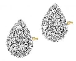 Kolczyki z żółtego złota z brylantami - 0,48 ct - próba 585. Żółte kolczyki Apart, z brylantem, złote. Za 5,790.00 zł.