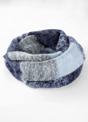 Szal koło. Niebieskie szaliki bonprix, bez wzorów. Za 57.99 zł.