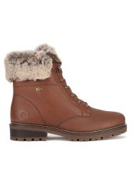 Remonte Trzewiki D0B74-24 Brązowy. Brązowe botki Remonte, bez wzorów, ze skóry, bez obcasa, na płaskiej podeszwie, bez zapięcia. Za 439.00 zł.