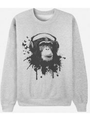 WOOOP Bluza "Creative Monkey" w kolorze szarym rozmiar: S. Szare bluzy Wooop, s, bez wzorów, bez kaptura. Za 73.93 zł.