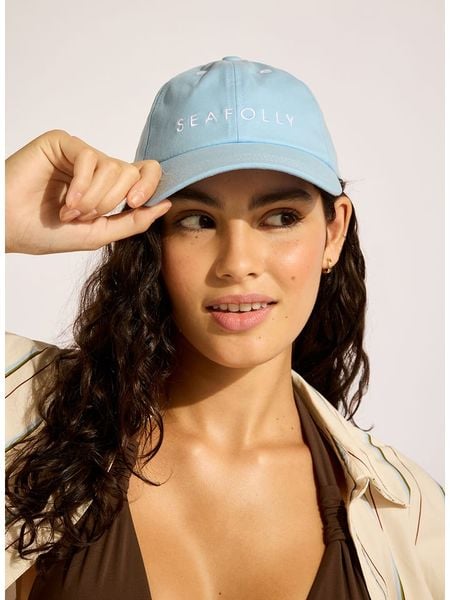 Seafolly Czapka w kolorze błękitnym rozmiar: onesize. Niebieskie czapki Seafolly, bez wzorów, z bawełny. Za 104.95 zł.