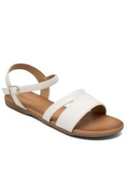 Clara Barson Sandały SIGGY WS2515-01 Biały. Białe sandały Clara Barson, bez wzorów, z syntetyku, bez obcasa, na płaskiej podeszwie, bez zapięcia. Za 79.99 zł.