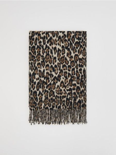 Szalik w panterkę - wielobarwny. Szaliki Reserved, bez wzorów. Za 69.99 zł.