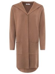 Zwillingsherz Kardigan "Janina" w kolorze jasnobrązowym rozmiar: L/XL. Brązowe kardigany Zwillingsherz, l, bez wzorów. Za 187.96 zł.