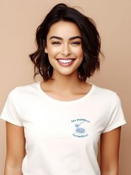 WOOOP Koszulka "Eat spaghetti to forgetti" w kolorze białym rozmiar: XL. Białe bluzki Wooop, xl, bez wzorów, z bawełny, bez kołnierzyka, bez ramiączek. Za 65.85 zł.