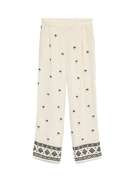 Vero Moda Spodnie materiałowe Kai 10345546 Kremowy Regular Fit. Białe spodnie materiałowe Vero Moda, s, bez wzorów, z materiału. Za 109.99 zł.
