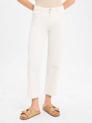 Opus Jeansy Barrel - Lolah Kobiety Bawełna biały, 40-28. Białe jeansy Opus, z aplikacjami. Za 449.95 zł.
