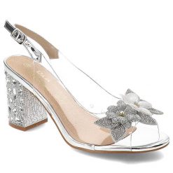 Srebrne Sandały S.Barski Obuwie Damskie Na Eleganckim Obcasie. Szare sandały S.BARSKI, bez wzorów, ze skóry, eleganckie, bez obcasa, na obcasie, bez zapięcia. Za 159.00 zł.