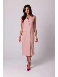 Be Wear Sukienka w kolorze jasnoróżowym rozmiar: M. Różowe sukienki Be Wear, na co dzień, m, bez wzorów, bez kołnierzyka, bez ramiączek, midi, proste. Za 140.86 zł.