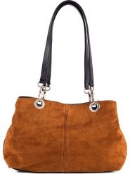 Lia Biassoni Skórzana torebka w kolorze jasnobrązowym - 32 x 20 x 14 cm rozmiar: onesize. Brązowe torby na ramię Lia Biassoni, bez wzorów, z materiału, na ramię, bez dodatków. Za 227.31 zł.