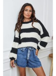 So Cachemire Sweter "Bech" w kolorze czarno-białym rozmiar: S. Białe swetry So Cachemire, s, bez wzorów, z kaszmiru, bez ramiączek. Za 170.47 zł.